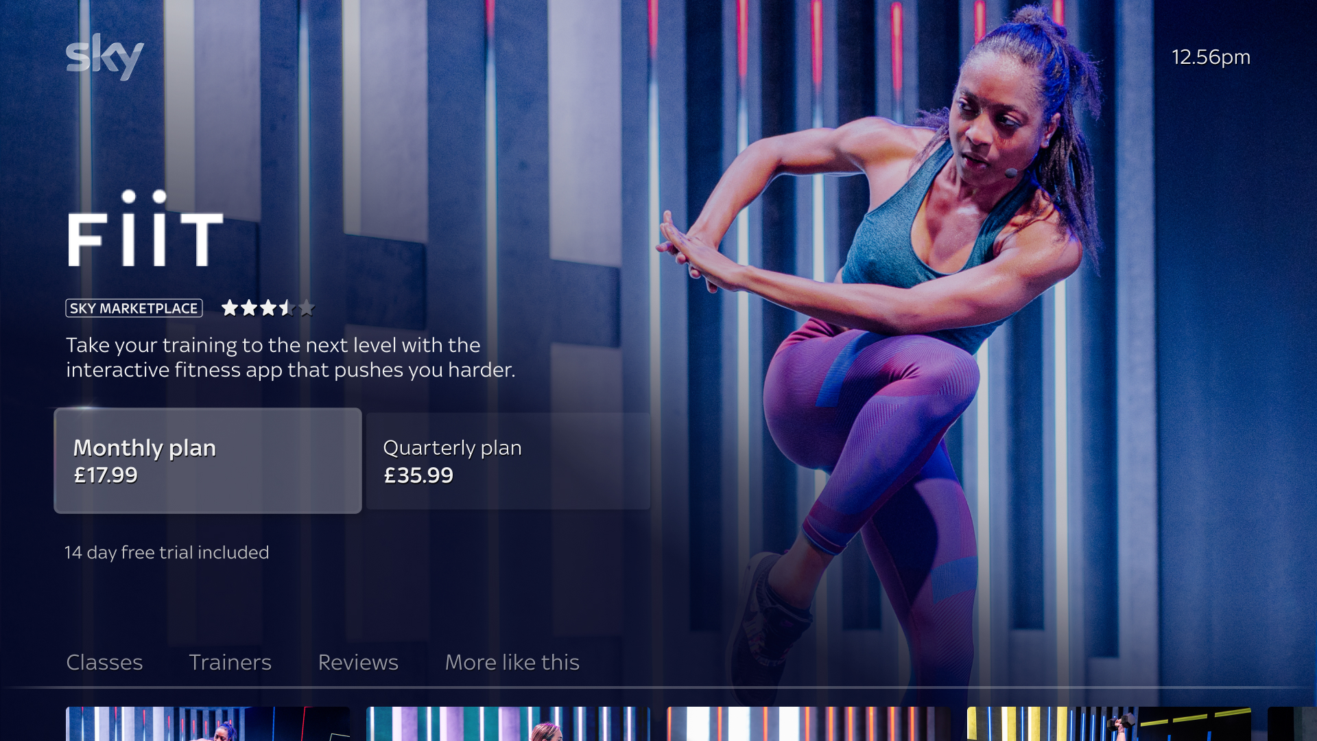 Fiit fitness app subscription on Sky Marketplace