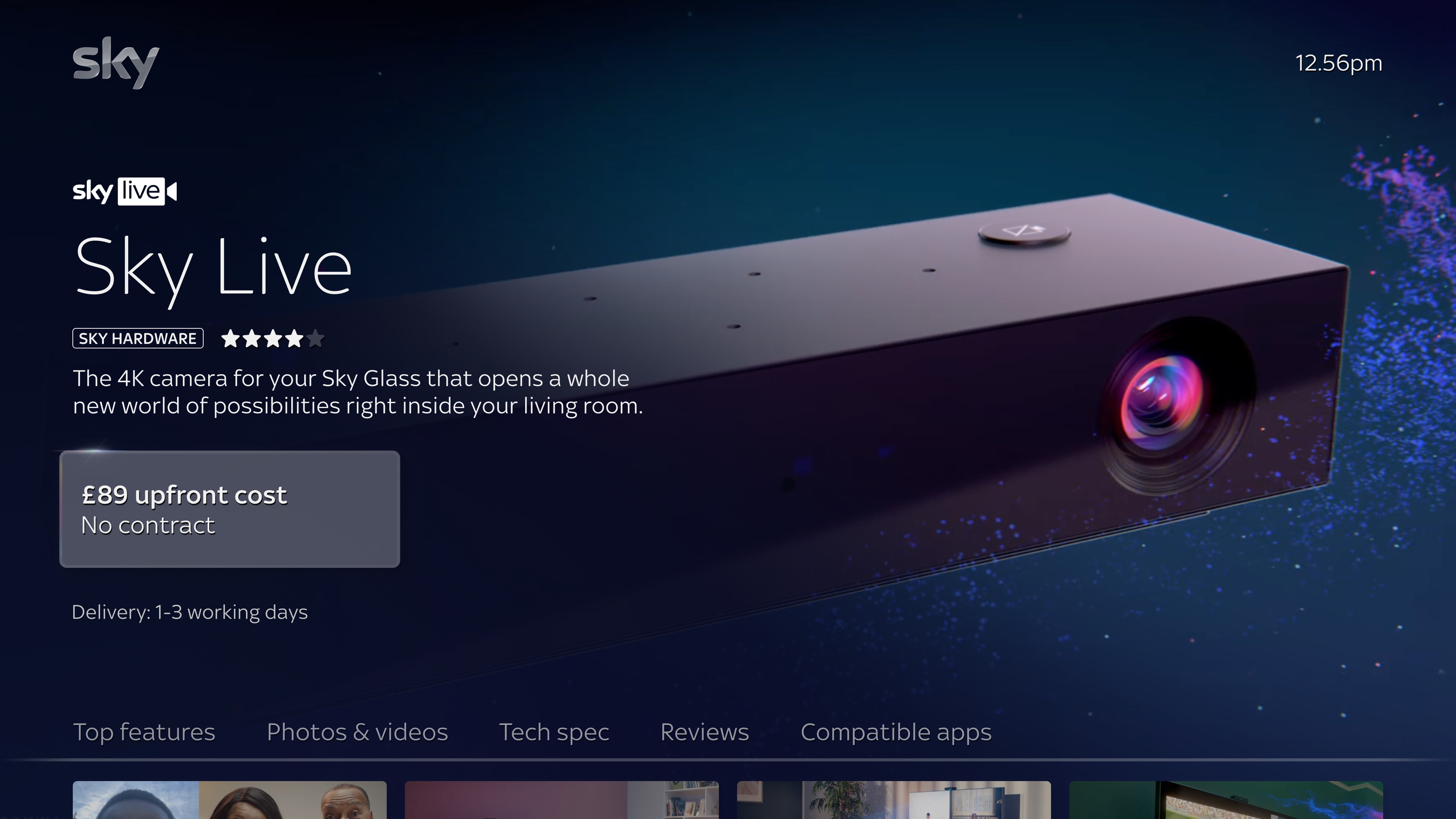 Sky Live, the 4K camera hardware product on Sky Marketplace
