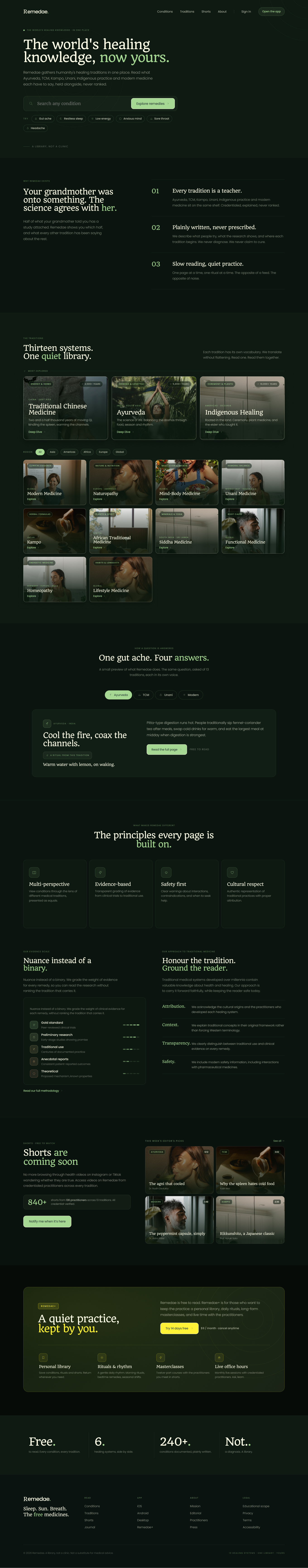 Remedae home page