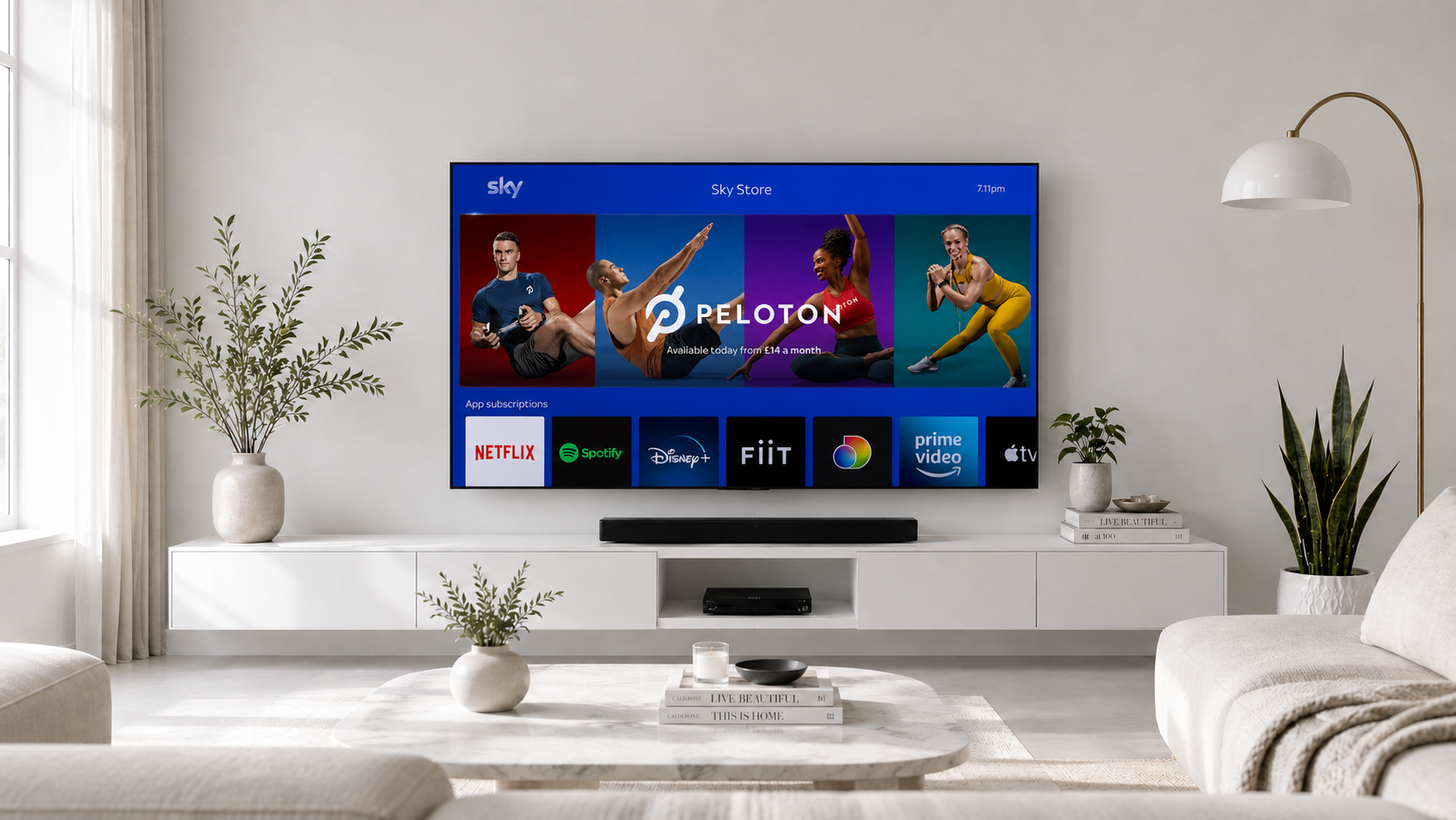 The Sky Marketplace storefront, the entry point on the TV